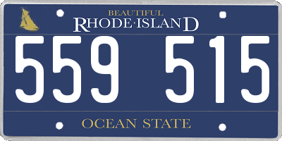 RI license plate 559515