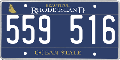 RI license plate 559516