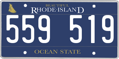 RI license plate 559519