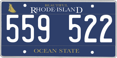 RI license plate 559522