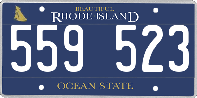 RI license plate 559523