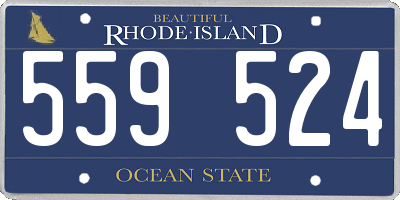 RI license plate 559524