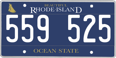 RI license plate 559525