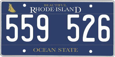 RI license plate 559526