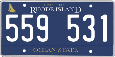 RI license plate 559531