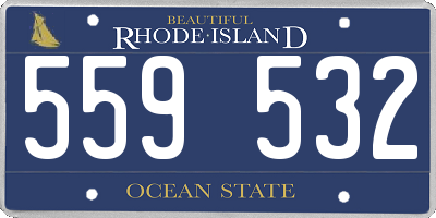 RI license plate 559532