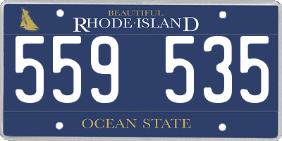 RI license plate 559535