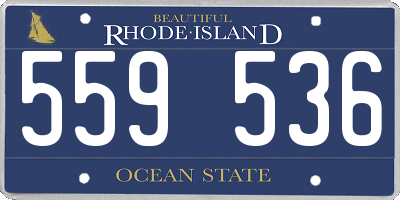 RI license plate 559536