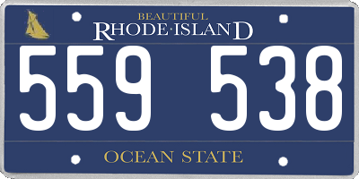 RI license plate 559538