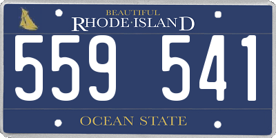 RI license plate 559541
