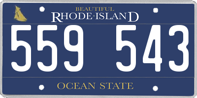 RI license plate 559543