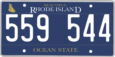 RI license plate 559544