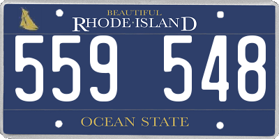 RI license plate 559548
