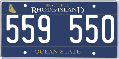 RI license plate 559550