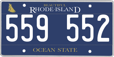 RI license plate 559552
