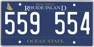 RI license plate 559554