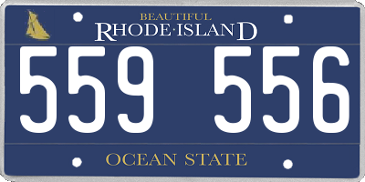 RI license plate 559556