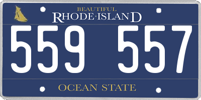 RI license plate 559557