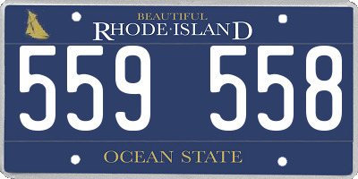 RI license plate 559558