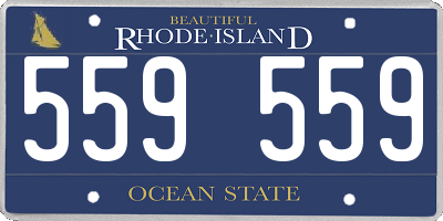 RI license plate 559559