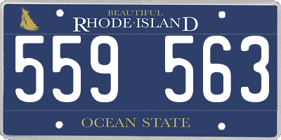 RI license plate 559563