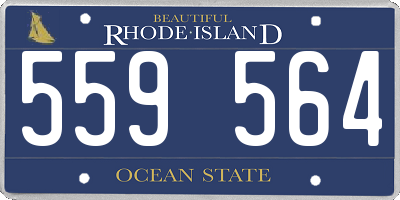 RI license plate 559564