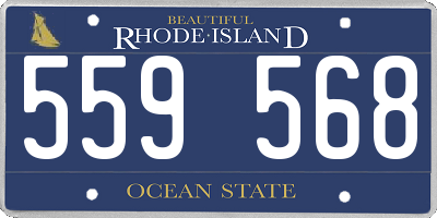 RI license plate 559568