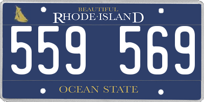 RI license plate 559569