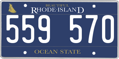 RI license plate 559570