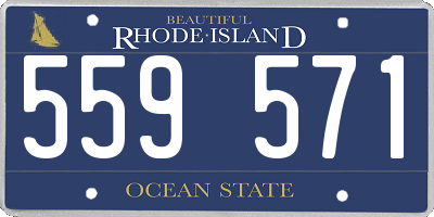 RI license plate 559571