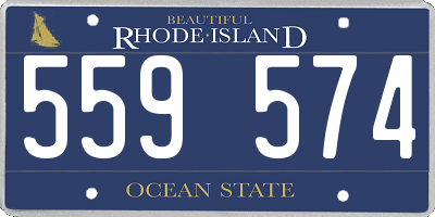 RI license plate 559574