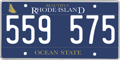 RI license plate 559575