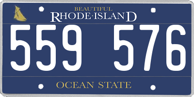 RI license plate 559576
