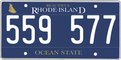 RI license plate 559577
