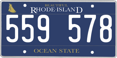 RI license plate 559578