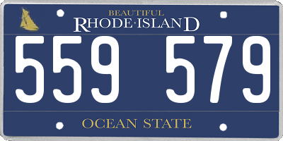 RI license plate 559579