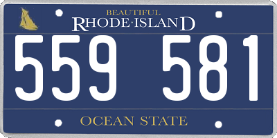 RI license plate 559581