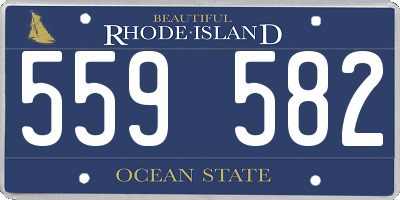RI license plate 559582
