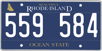 RI license plate 559584