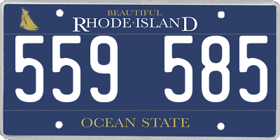 RI license plate 559585