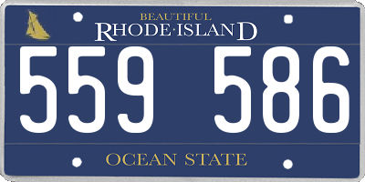 RI license plate 559586