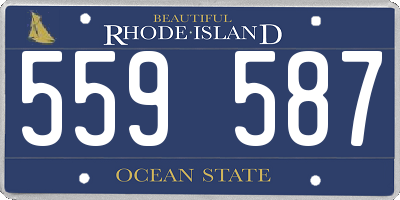 RI license plate 559587