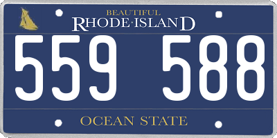RI license plate 559588
