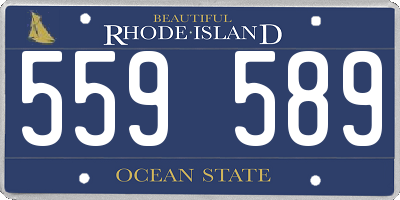 RI license plate 559589