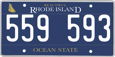 RI license plate 559593