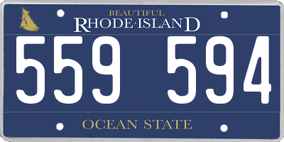 RI license plate 559594