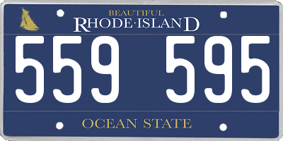 RI license plate 559595