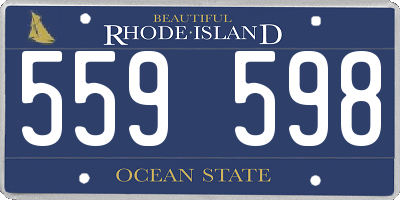 RI license plate 559598