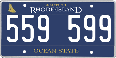 RI license plate 559599