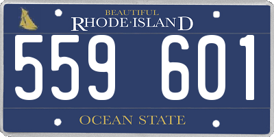 RI license plate 559601